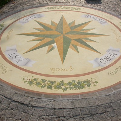 decorazione pavimentazione esterna villa privata San Bonifacio (VR)